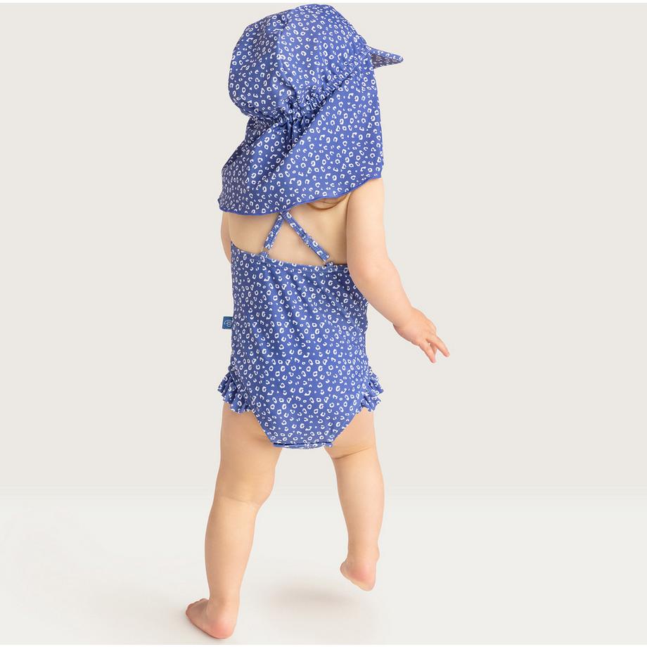 Swim Essentials Chapeau de soleil UV Blue Leopard 2-4 ans  