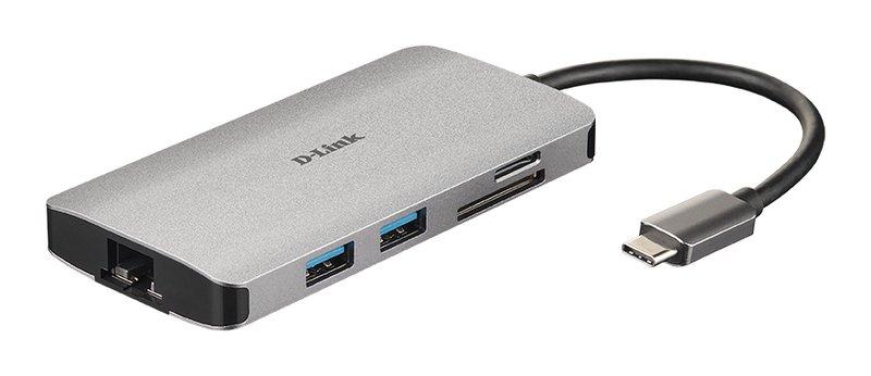 D-Link  DUB-M810 Notebook-Dockingstation & Portreplikator Kabelgebunden USB 3.2 Gen 1 (3.1 Gen 1) Type-C Silber 