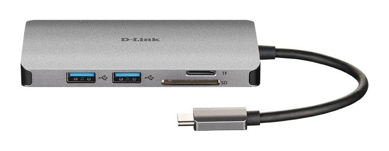 D-Link  DUB-M810 Notebook-Dockingstation & Portreplikator Kabelgebunden USB 3.2 Gen 1 (3.1 Gen 1) Type-C Silber 