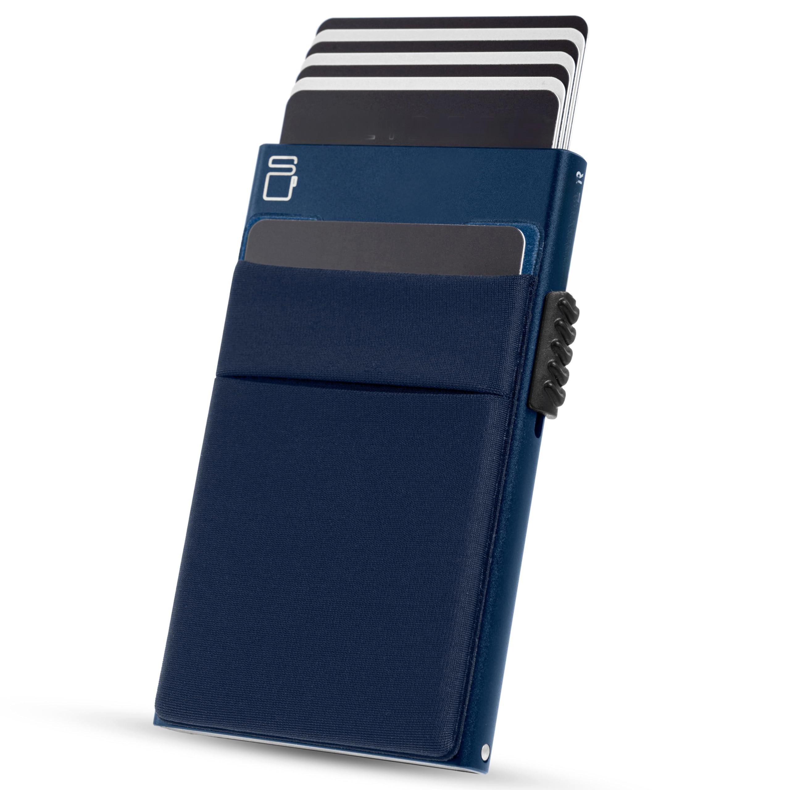 Only-bags.store  Porte-cartes avec pochette à monnaie | Porte-cartes de crédit portefeuille fin | Porte-cartes avec portefeuille RFID | Mini porte-cartes de crédit Moderne en aluminium 