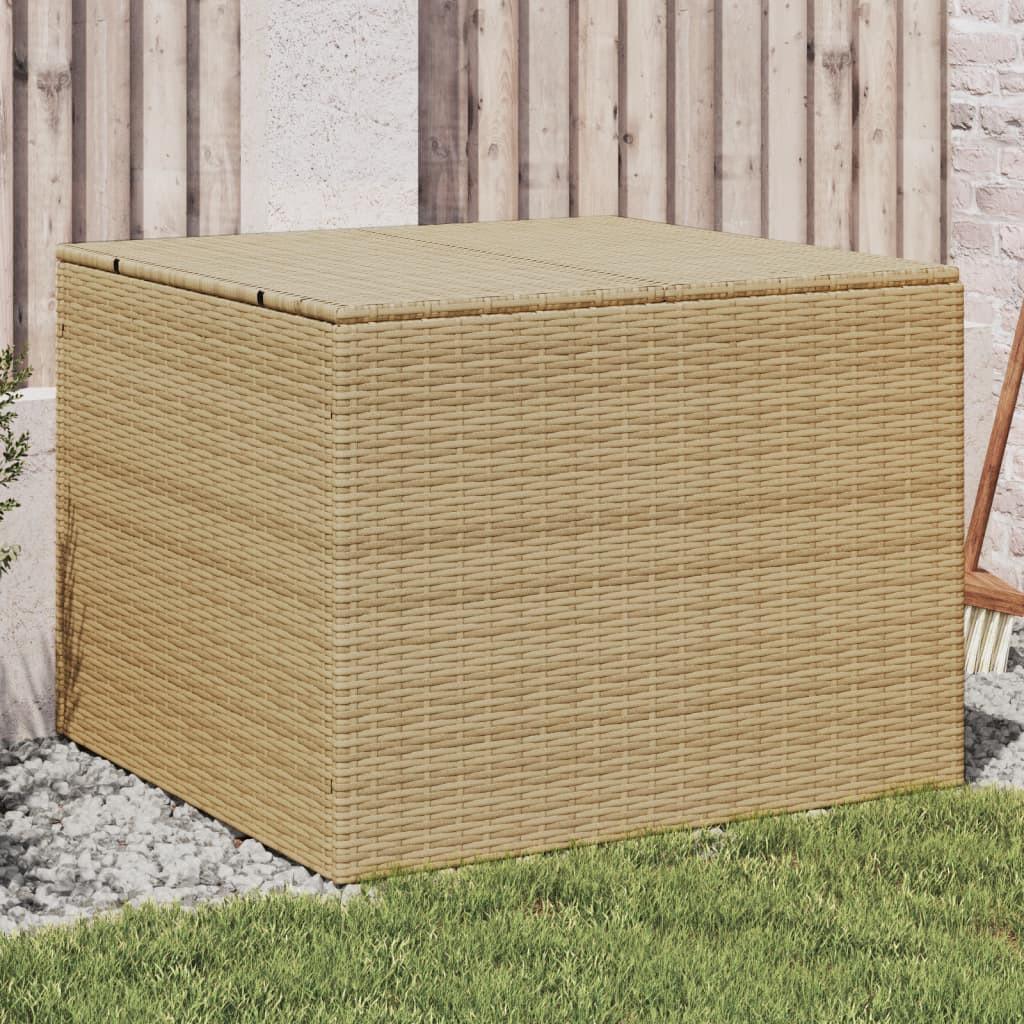 VidaXL Boîte de rangement de jardin rotin synthétique  