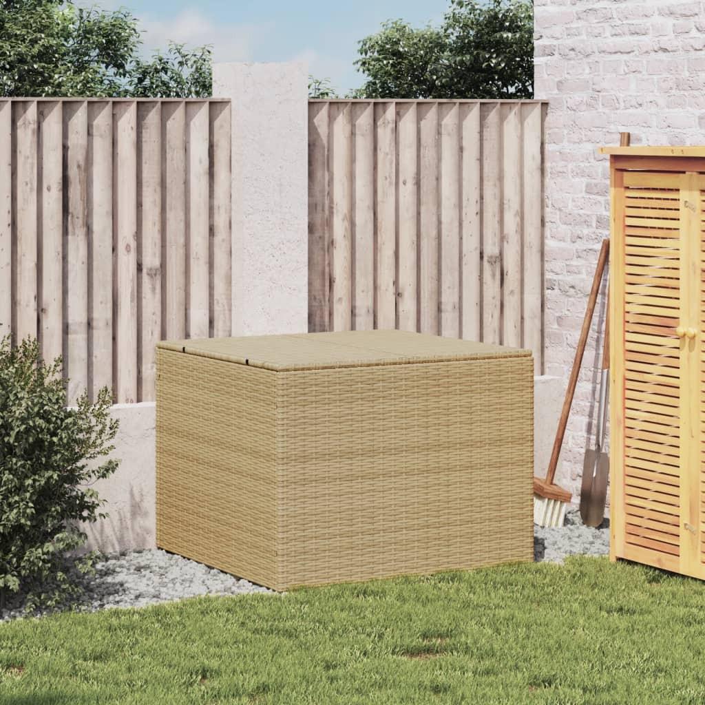 VidaXL Boîte de rangement de jardin rotin synthétique  