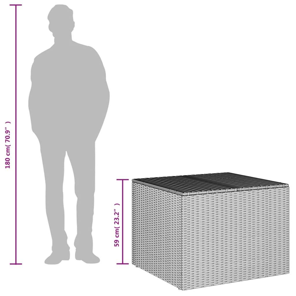 VidaXL Boîte de rangement de jardin rotin synthétique  