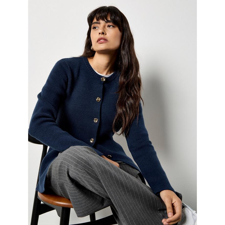 Cardigan à boutons galets