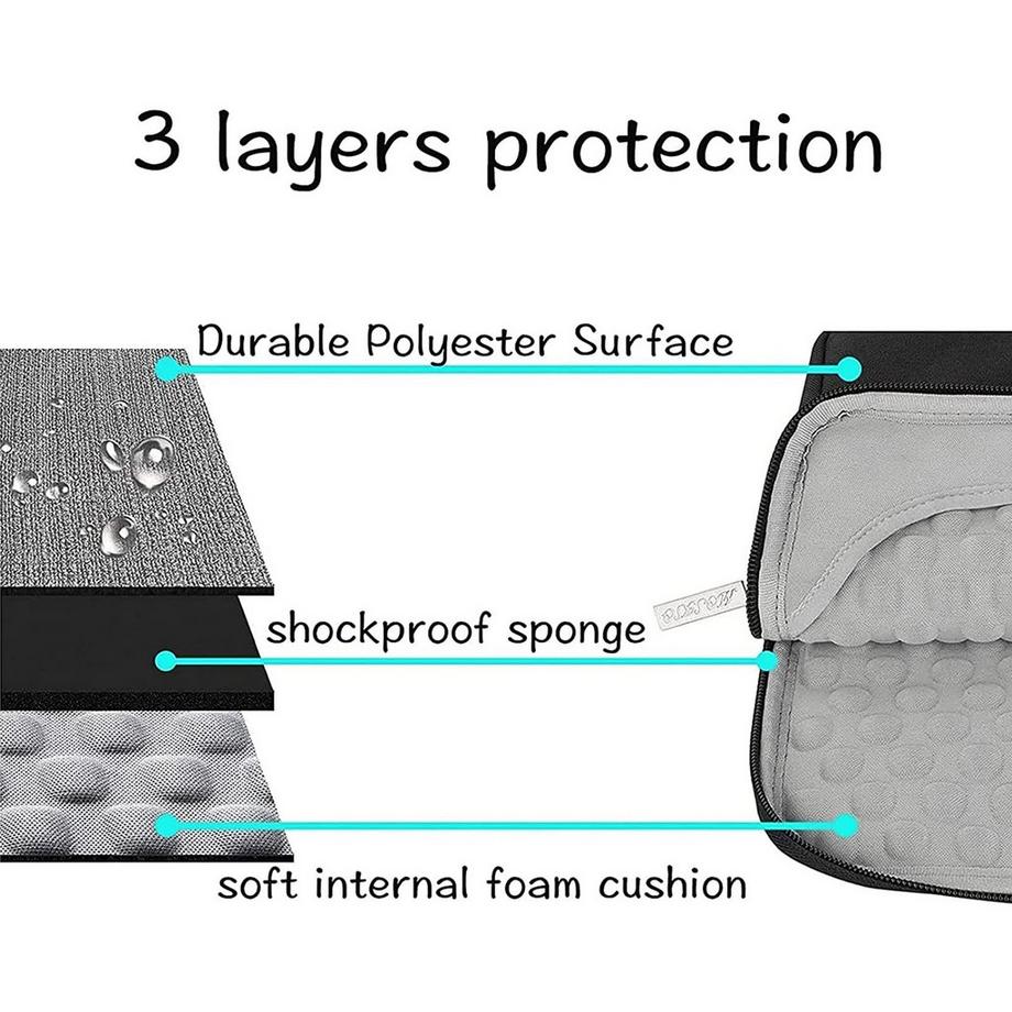 Only-bags.store Laptophülle mit Taschen und Griff  