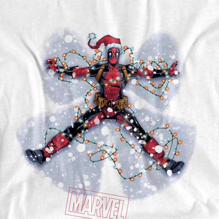Deadpool  T-ShirtManches Longues Noël Motiftyle Anges De Neige 