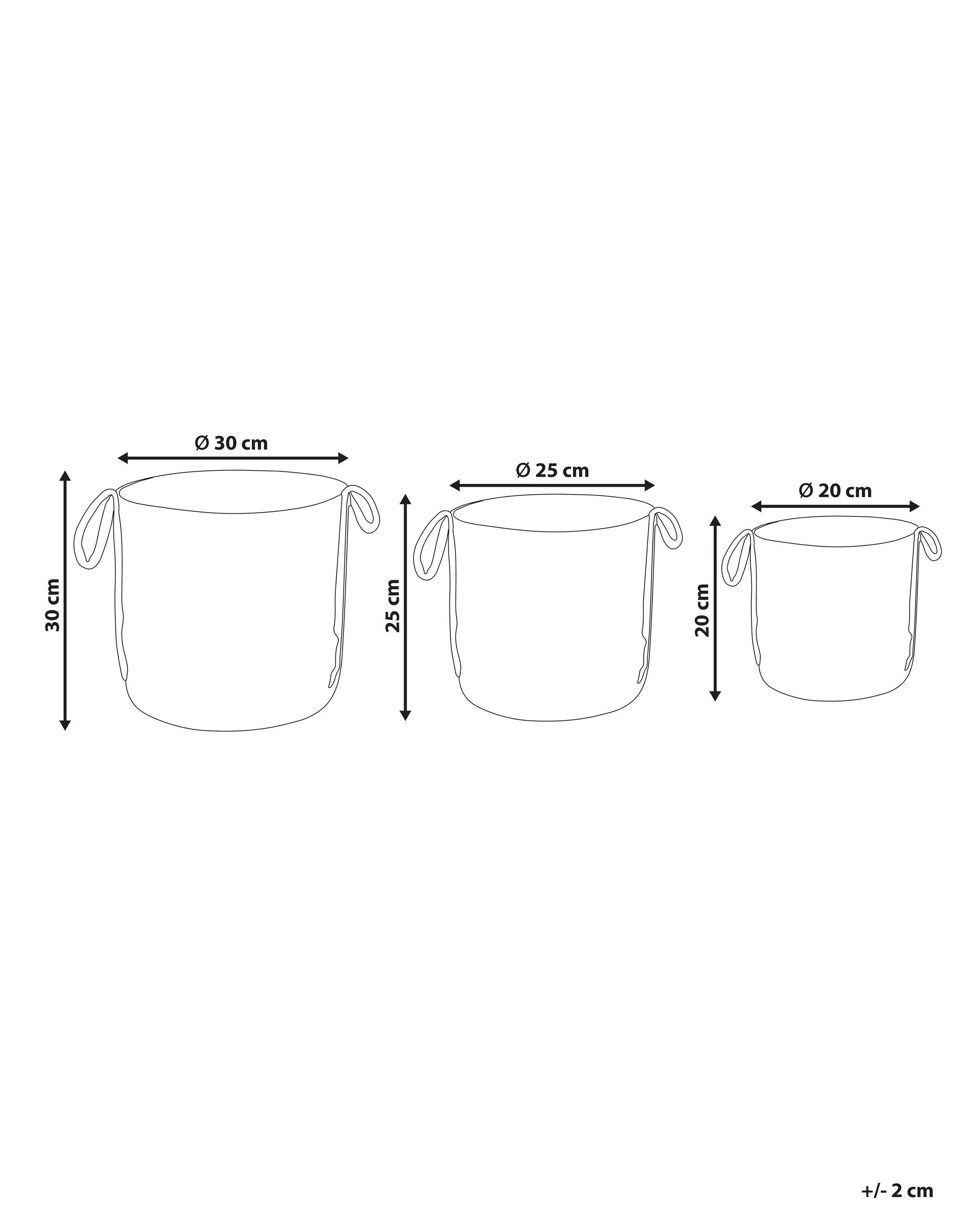 Beliani Set di 3 cestini en Iuta Boho WADH  