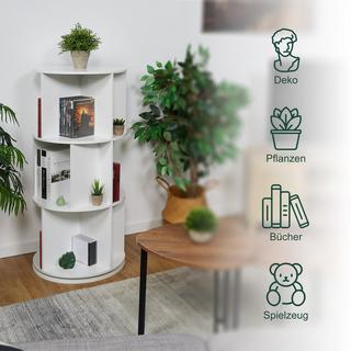 Northix Rundes drehbares Bücherregal  
