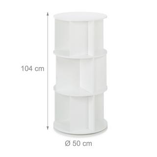 Northix Rundes drehbares Bücherregal  