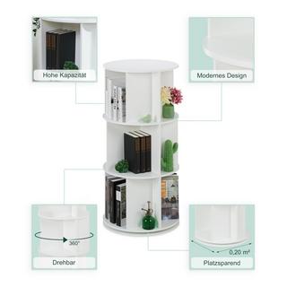 Northix Rundes drehbares Bücherregal  
