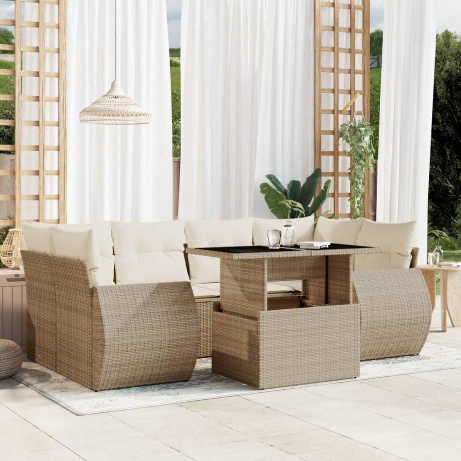 VidaXL set divano da giardino Polirattan  
