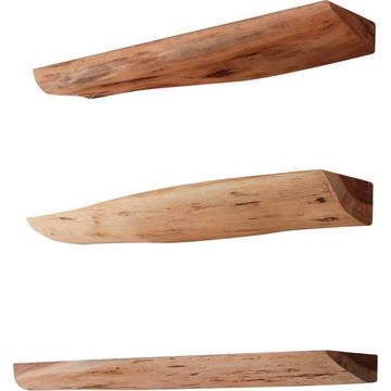 Wandregal Live Edge 60cm (3er-Set)