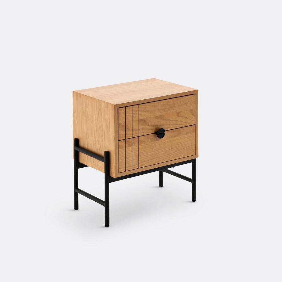 La Redoute Intérieurs Nachttisch Clara mit 2 Schubladen  
