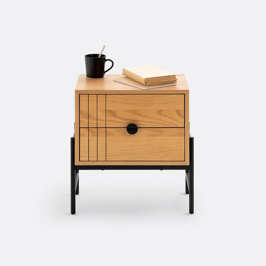 La Redoute Intérieurs Nachttisch Clara mit 2 Schubladen  