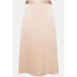 Ulla Popken  Jupe midi en satin, silhouette en A et ceinture confortable 