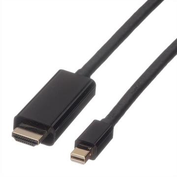 ROLINE Mini DisplayPort Kabel, Mini DP-UHDTV, M/M, 1 m