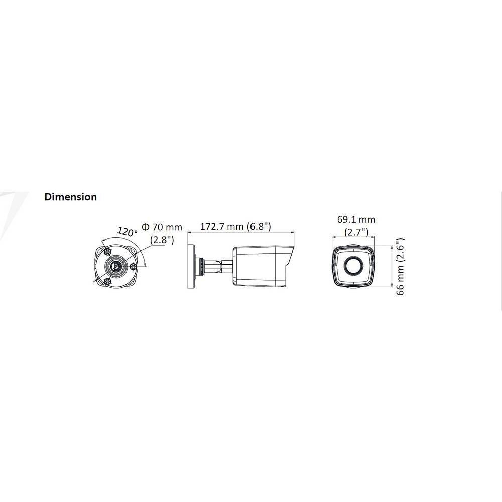 HIKVISION  2 MP Minibullet IP-Überwachungskamera 