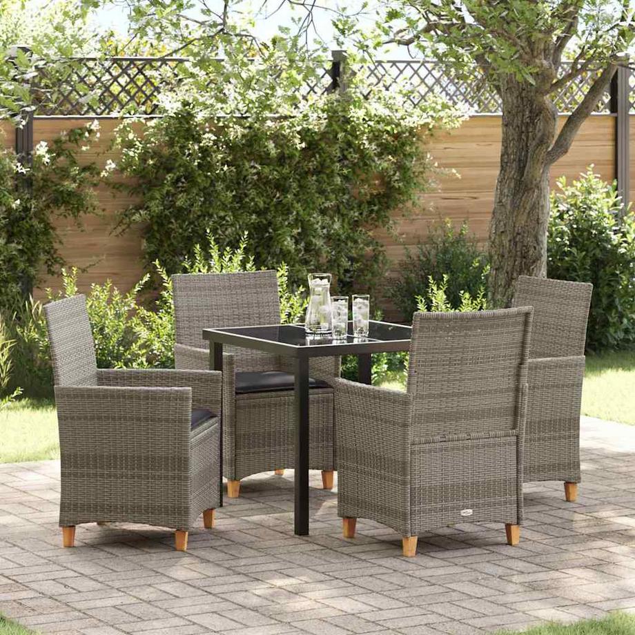 VidaXL Ensemble de salle à manger pour jardin poly rattan  