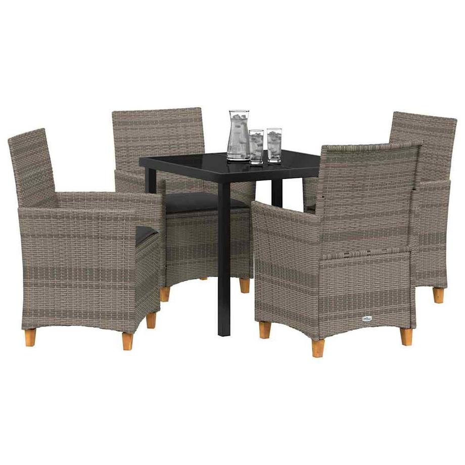 VidaXL Ensemble de salle à manger pour jardin poly rattan  