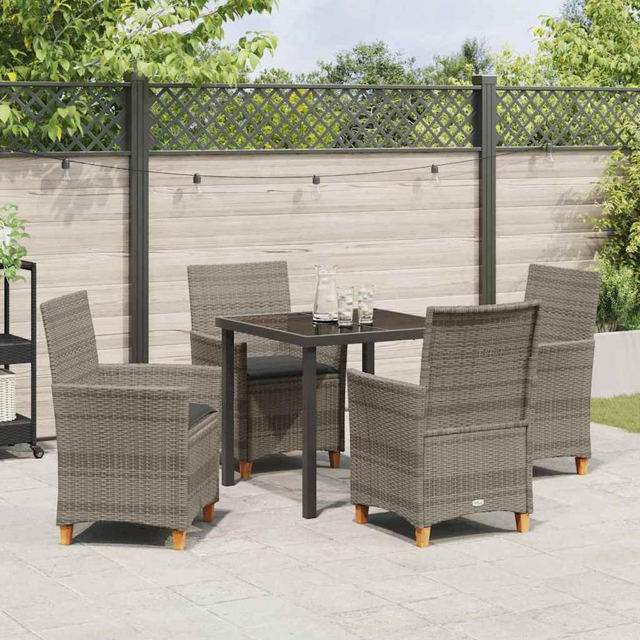 VidaXL Ensemble de salle à manger pour jardin poly rattan  