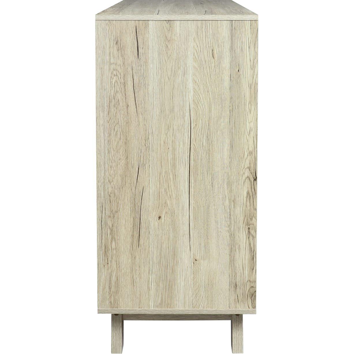 mutoni Cassettiera naturale 80x40x98 bianco  