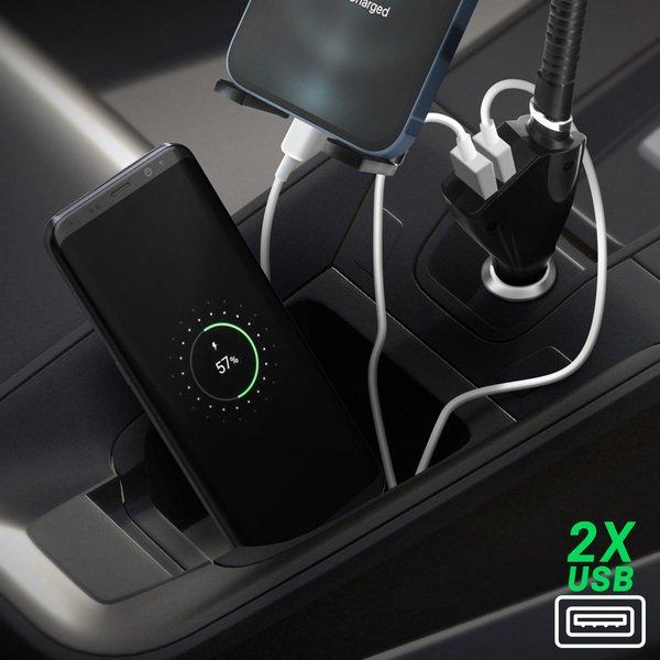 Avizar  Support Voiture Actif avec 2x Prises USB 