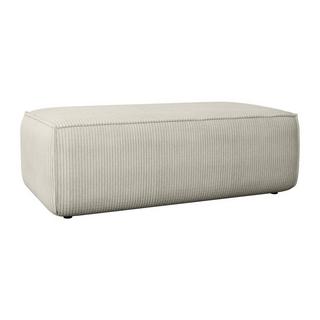 Vente-unique Pouf en velours côtelé beige AMELIA  