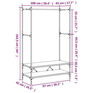 VidaXL  appendiabiti Legno multistrato 