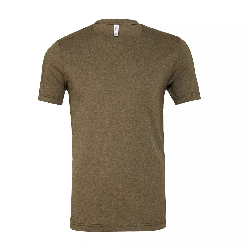 Bella + Canvas - Canvas Triblend Kurzarm TShirt, für Damen, Olivegrün, Größe S
