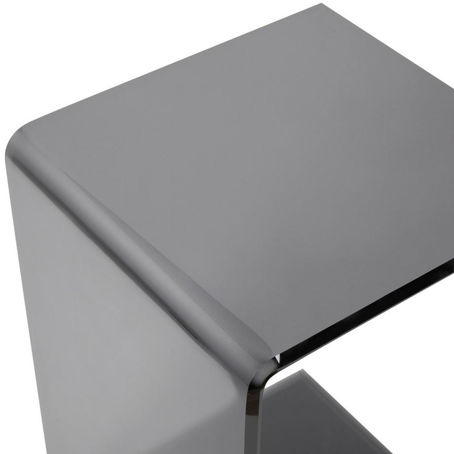 Beliani Table d'appoint en Verre de sécurité  LOURDES  