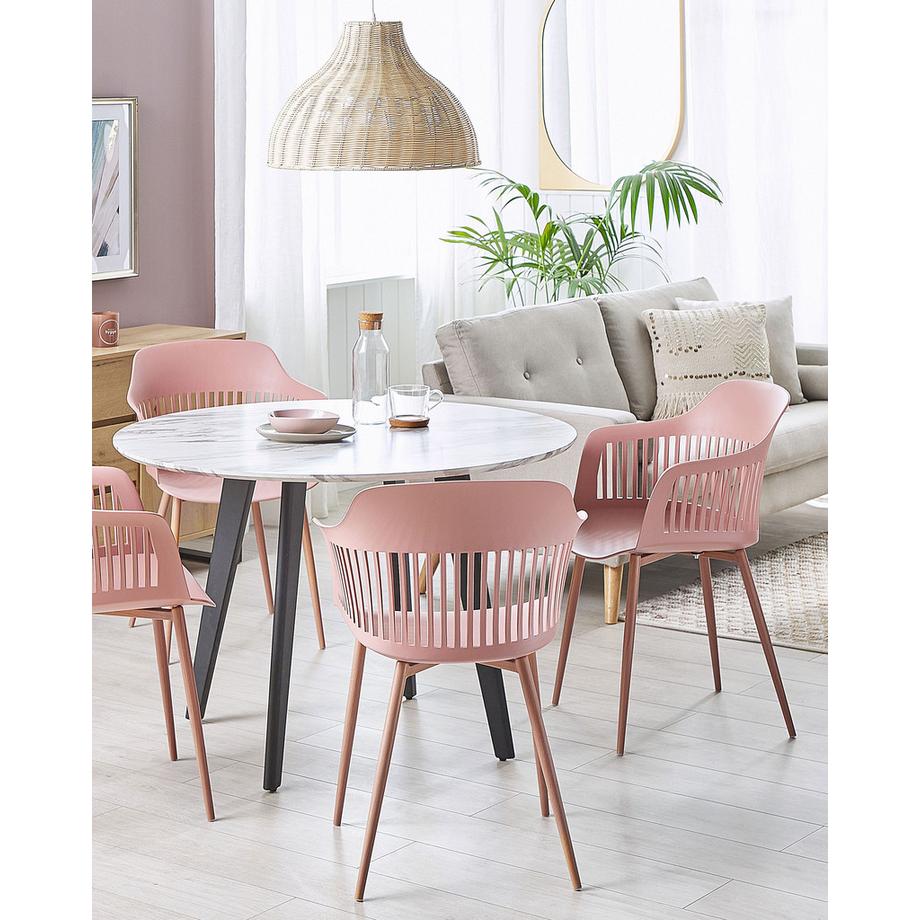 Beliani Esszimmerstuhl 2er Set aus Kunststoff Modern BERECA  