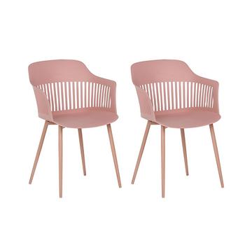 Lot de 2 chaises de salle à manger en Matière synthétique Moderne BERECA