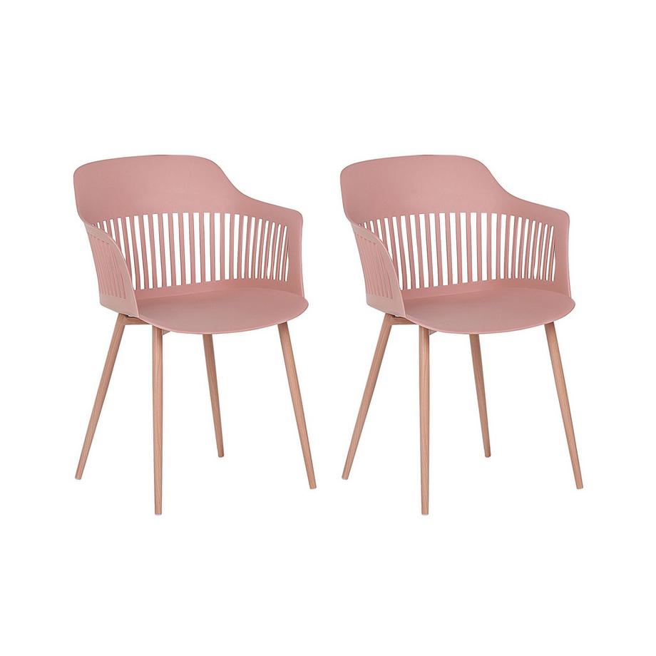 Beliani Esszimmerstuhl 2er Set aus Kunststoff Modern BERECA  