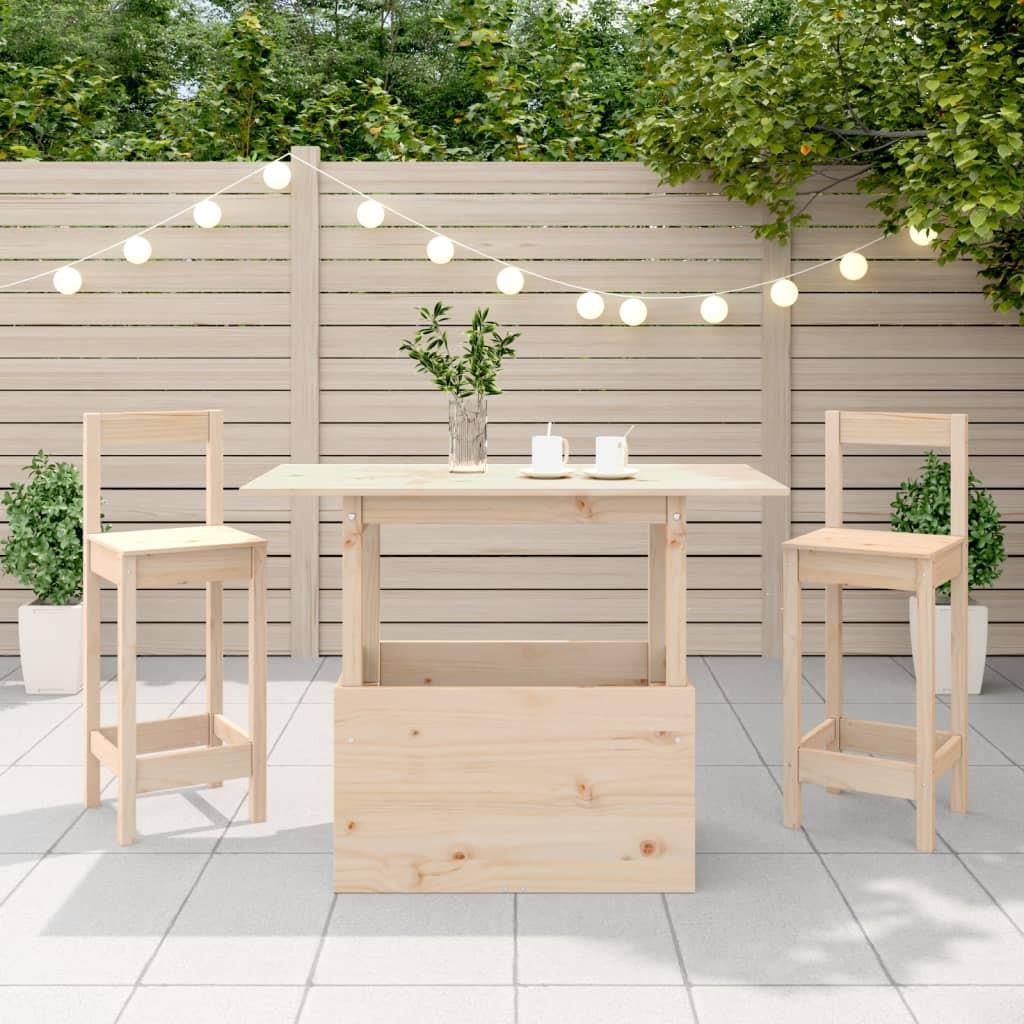 VidaXL Table de jardin bois de pin  