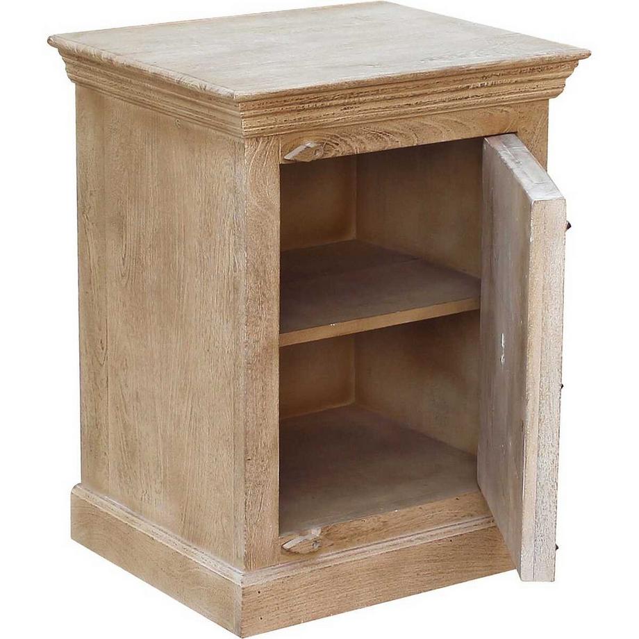 mutoni Table de nuit Zoprax bois de manguier naturel 70  