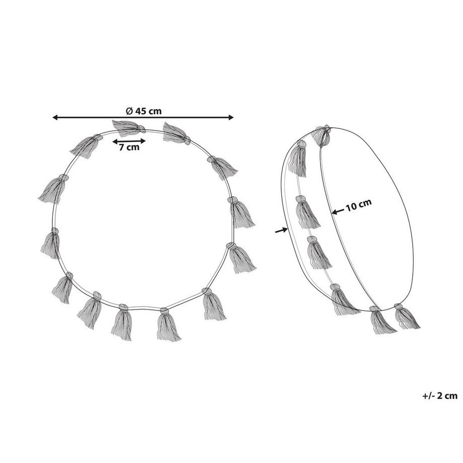 Beliani Dekokissen aus Baumwolle Boho MADIA  