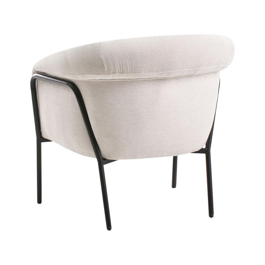 Beliani Fauteuil en Tissu Scandinave KROSSEN  