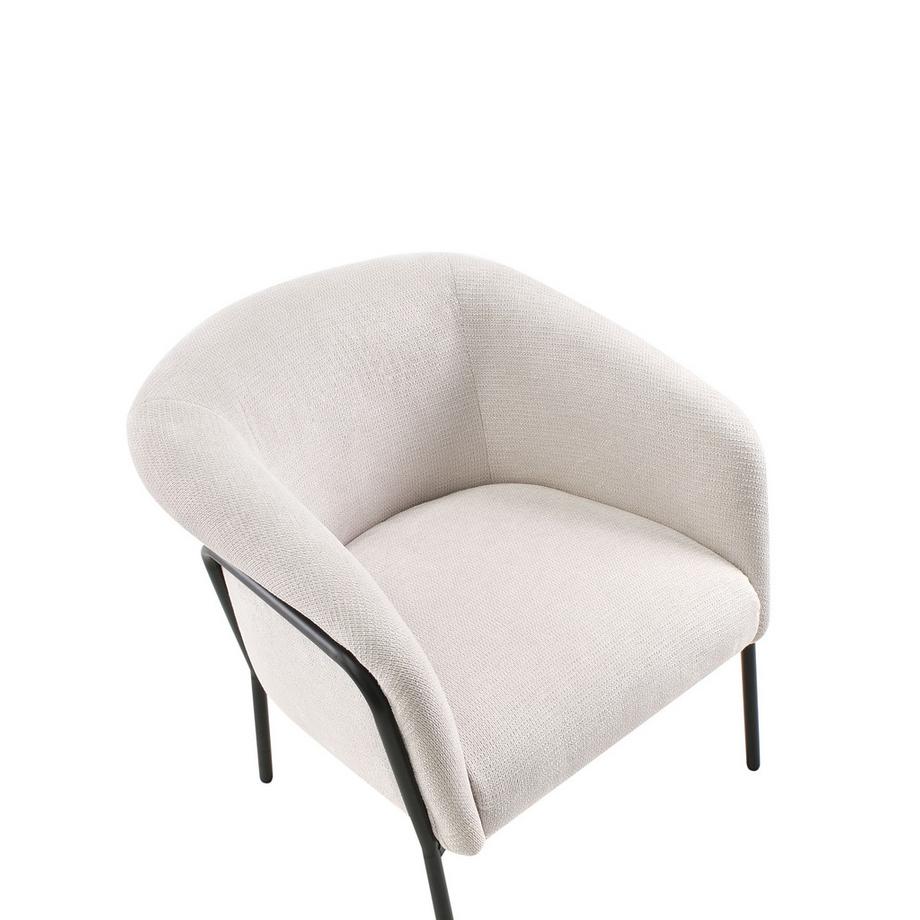 Beliani Fauteuil en Tissu Scandinave KROSSEN  