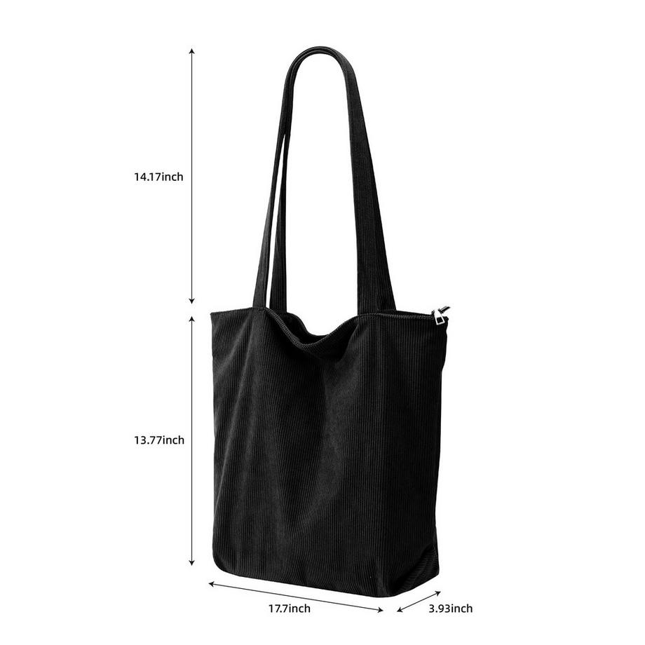 Only-bags.store Grand Sac Cabas en Velours Côtelé  