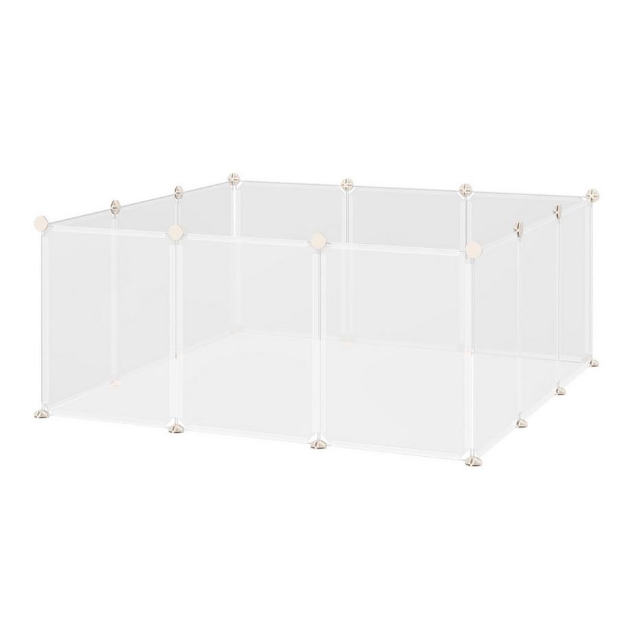 Northio  Enclos Extérieur Enclos En Maille Diy Pour Petits Animaux 12 Panneaux Intérieur Blanc 105X105X45Cm 
