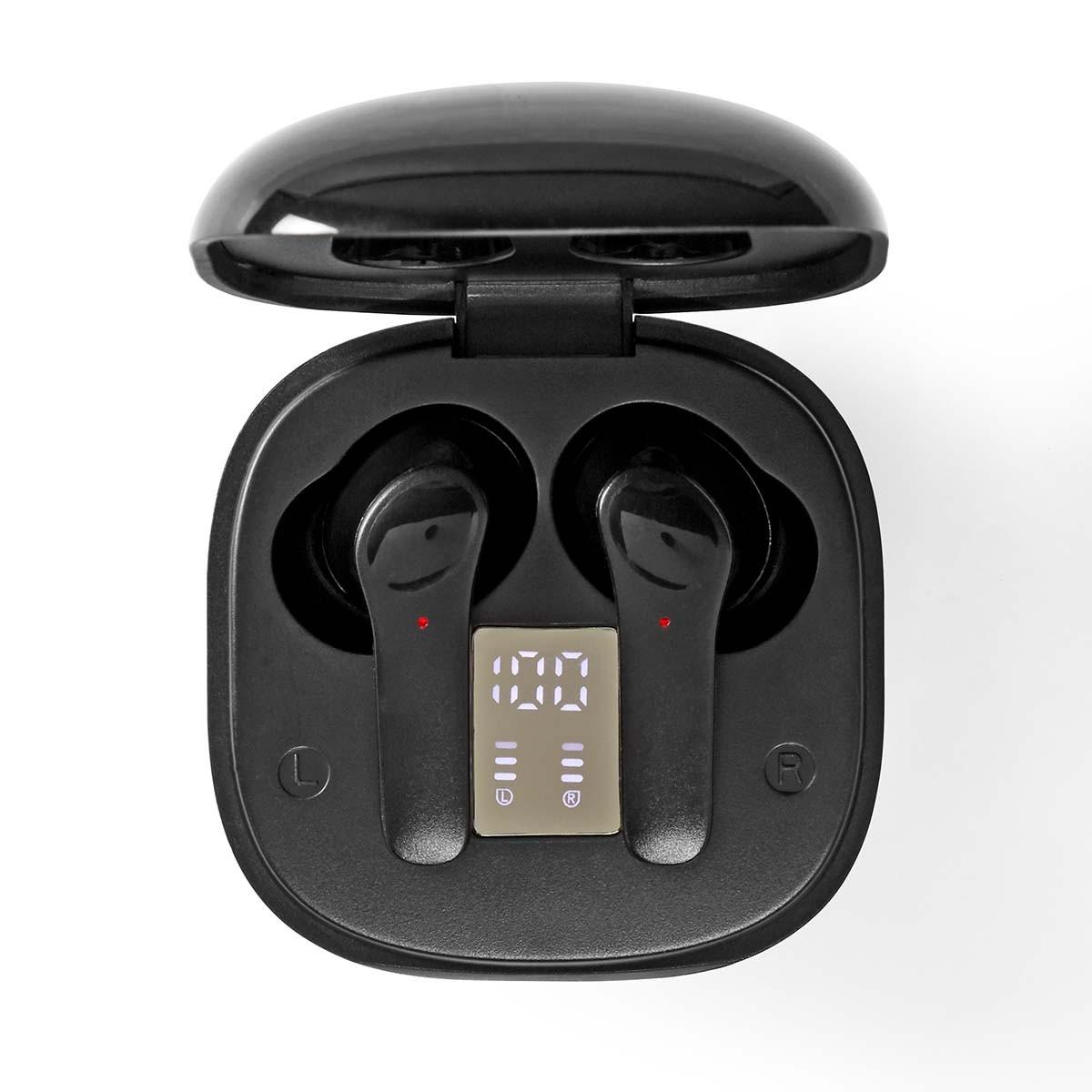 Nedis  Volle drahtlose Kopfhörer | Bluetooth® | Maximale Akkulaufzeit: 5 Stunden | TAP -Steuerung | Batterie Hölje | Invided Mikrofon | Voice Control Support | Rauschreduktion | Schwarz 