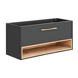 Vente-unique Meuble sous vasque suspendu anthracite - 120 cm - YANGRA  