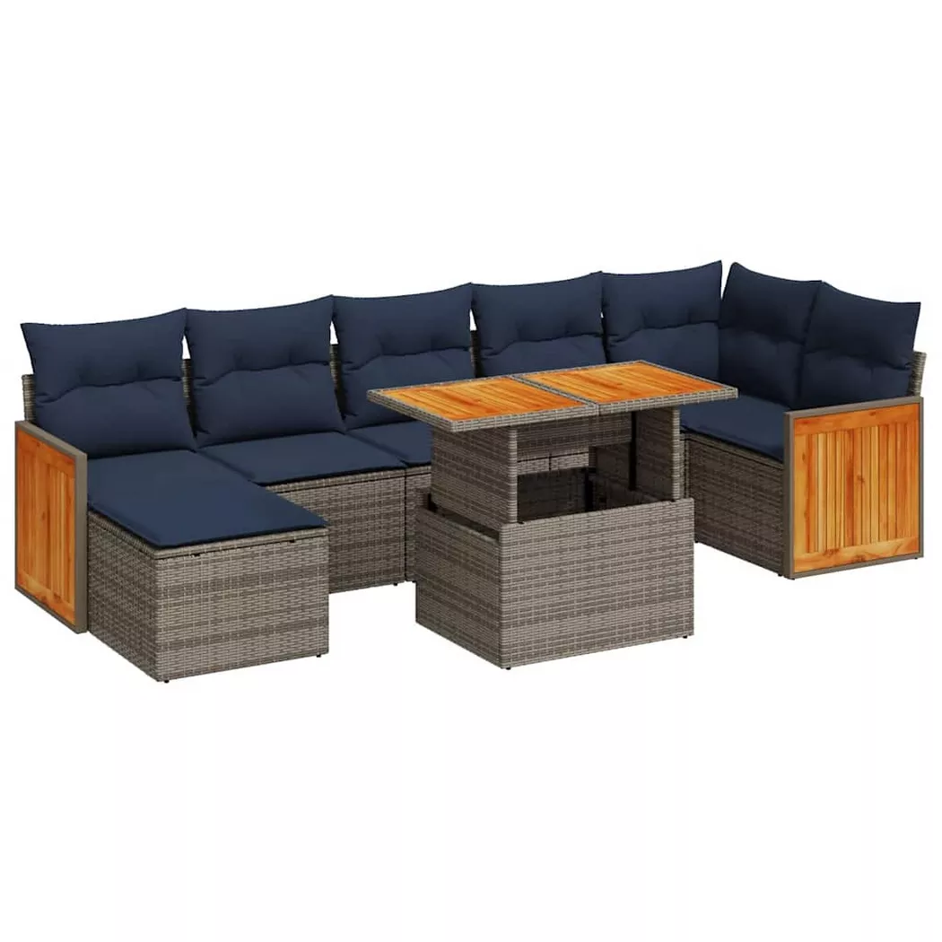 VidaXL - Garten sofagarnitur poly-rattan, One Size, Grau
