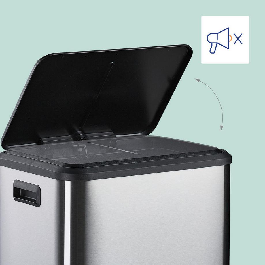 Northix Pattumiera da cucina a doppio scomparto  