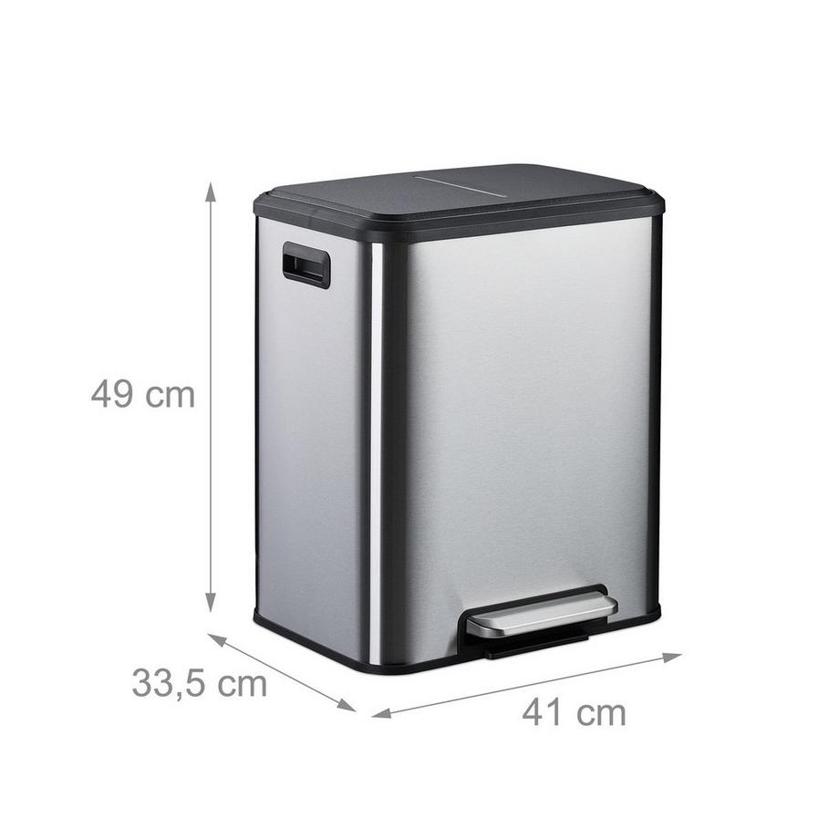Northix Pattumiera da cucina a doppio scomparto  