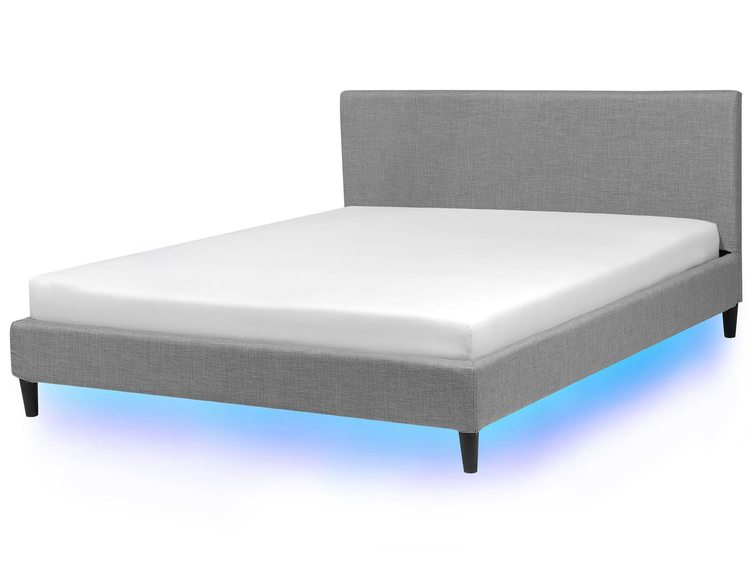 Beliani Letto con LED en Poliestere Moderno FITOU  