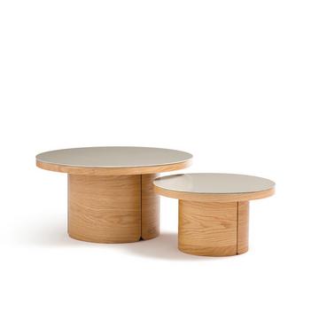 Lot de 2 tables basses semi-gigognes