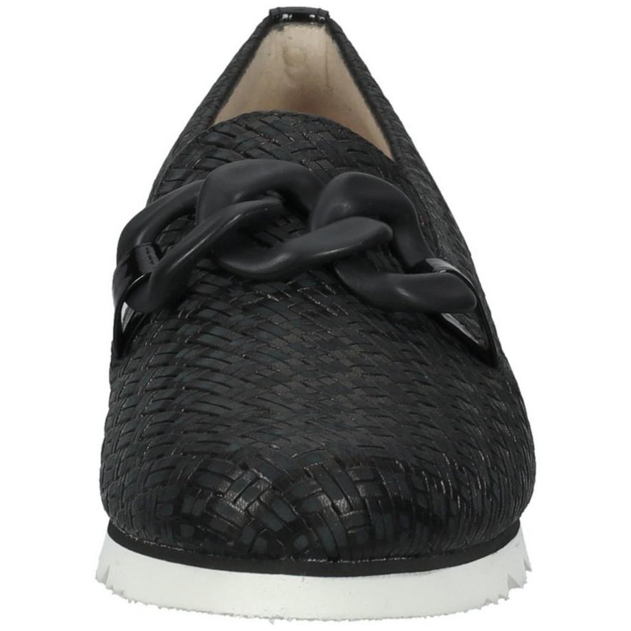 HASSIA Slipper Intrecciato con Dettaglio Catena  