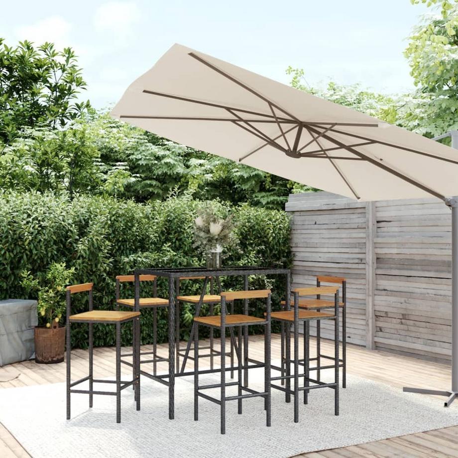 VidaXL set bar da giardino Polirattan  