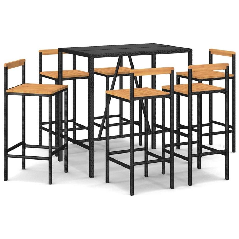 set bar da giardino Polirattan
